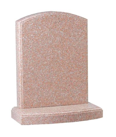 Xiamen Pink Granite Headstone with Polished Moulded Edges