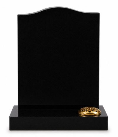 Black Granite Ogee Headstone Memorial